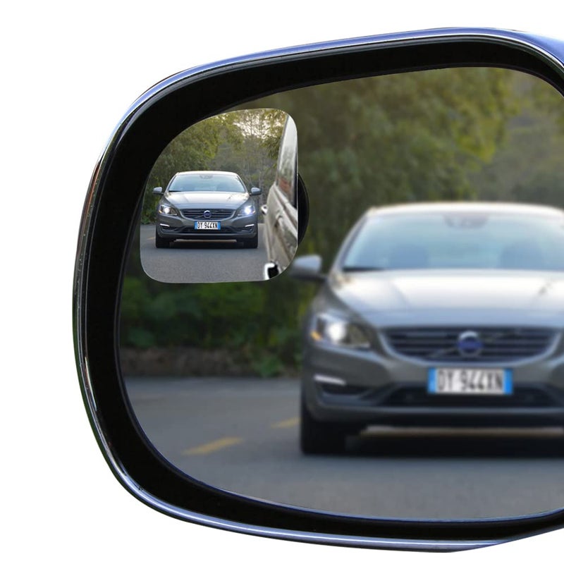 POMFW Blind Spot Mirror, 2 inch Rearview Convex Side Mirrors for Cars SUV Truck Van Stick on 3M Adhesive, Rear View HD Glass Frameless Sway Rotate adjustable Wide Angle 2PCS (Sector) - Image 1